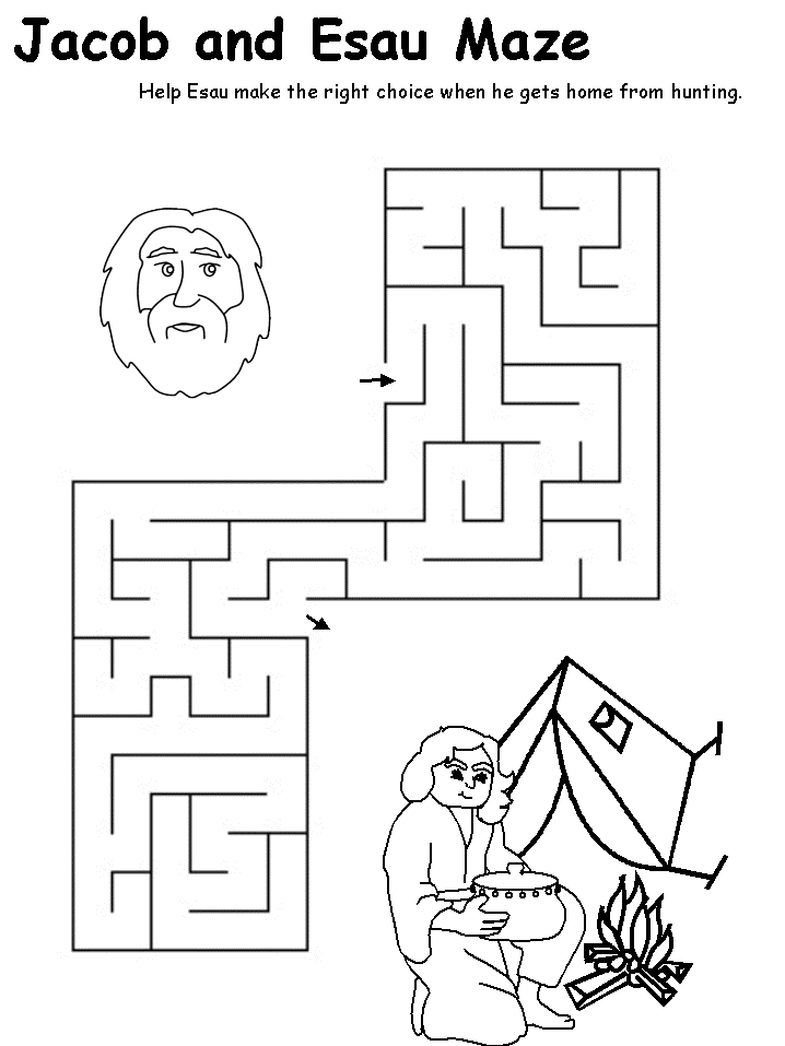 jacob and esau free coloring pages - photo #37